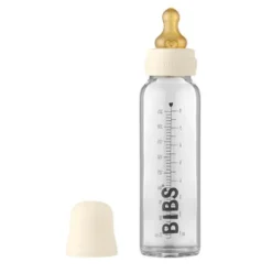 Baby Glass Bottle Complete Set Latex 225ml Ivory