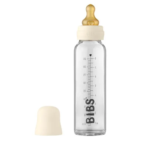 Baby Glass Bottle Complete Set Latex 225ml Ivory