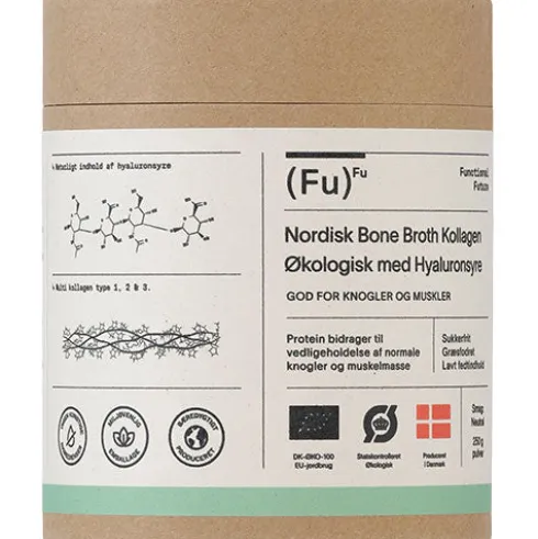 Bone Broth Collagen med Hyaluronsyre Økologisk pulver