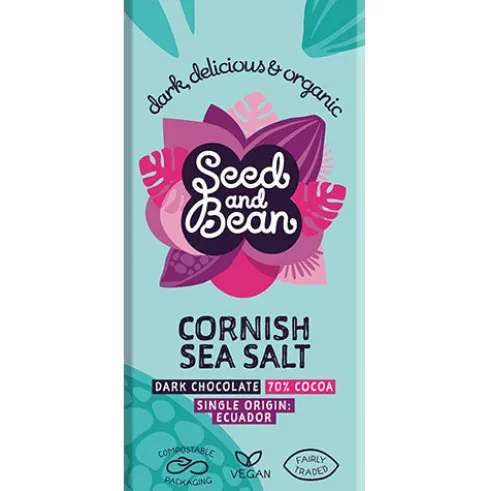 Chokolade Mørk 70% Cornish Sea Salt Økologisk
