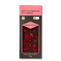 Chokolade Mørk Hindbær 72% Økologisk