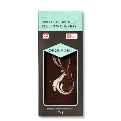 Chokolade Pebermynte/knas Økologisk 70%