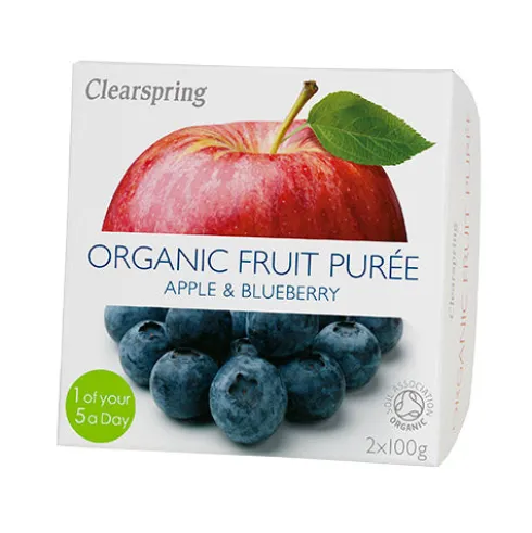 Frugtpuré Økologisk 200 g | Æble & Blåbær