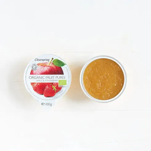 Frugtpuré Økologisk 200 g | Æble & Jordbær