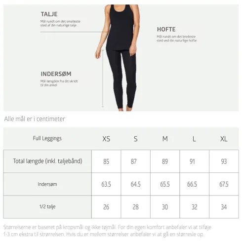 Full Leggings Sort | Str. Xl