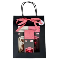 Gourmet Gavepose Pink Økologisk M. 2 Chokoladeplader Samt Dragée Mandler