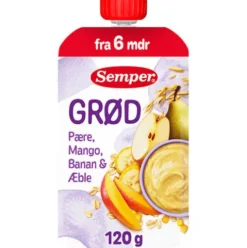 Grød Med Pære, Mango, Banan Og Æble Fra 6 Mdr.