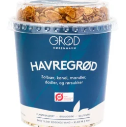 Havregrød m. solbær, kanel, mandler, dadler Økologisk & rørsukker