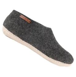 Hjemmesko m. Læder Sål Dark Grey | 36