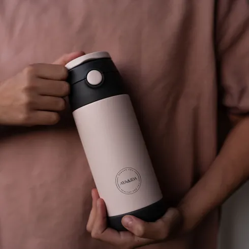 Kids Straw Bottle | Soft Rose