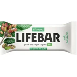 Lifebar Chia Pistacie Raw Økologisk