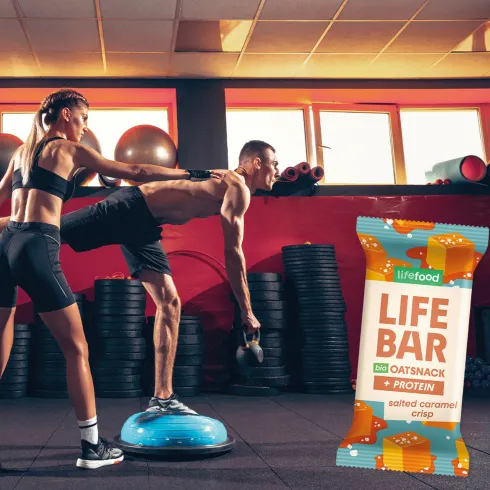 Lifebar Havre Snack Protein Salted Caramel Crisp Økologisk