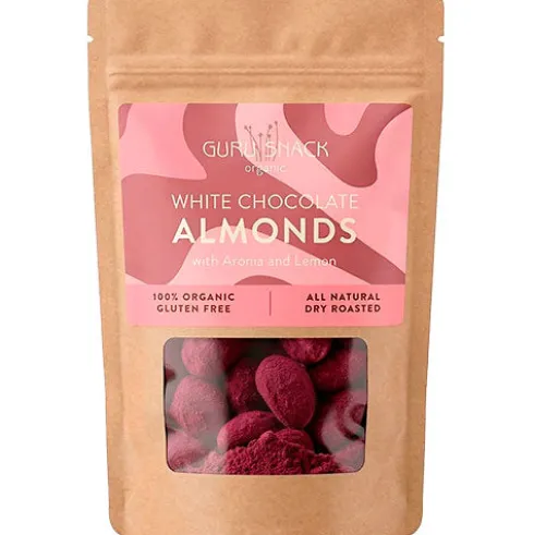 Mandler m. hvid chokolade, aronia & lemon Økologisk