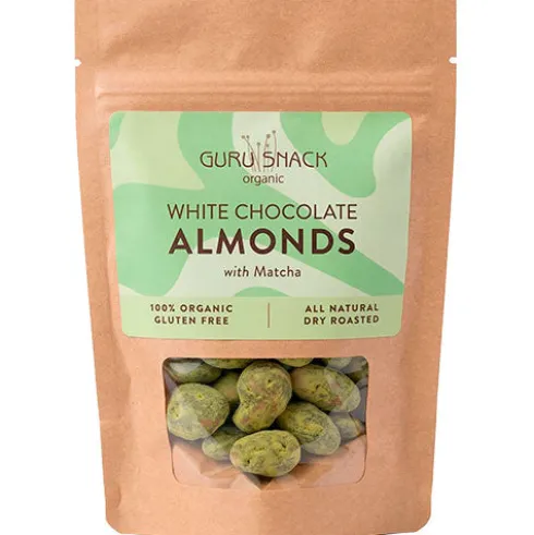 Mandler m. hvid chokolade & matcha Økologisk