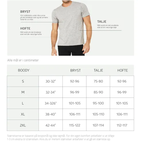 Men´s Crew Neck T-shirt Hvid | Str. Xl