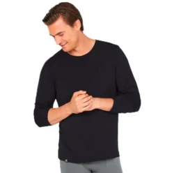 Men´s Long Sleeve Crew Neck T-shirt Sort | Str. Xl