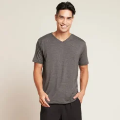 Men´s V-neck T-shirt Dark Marl | Str. L
