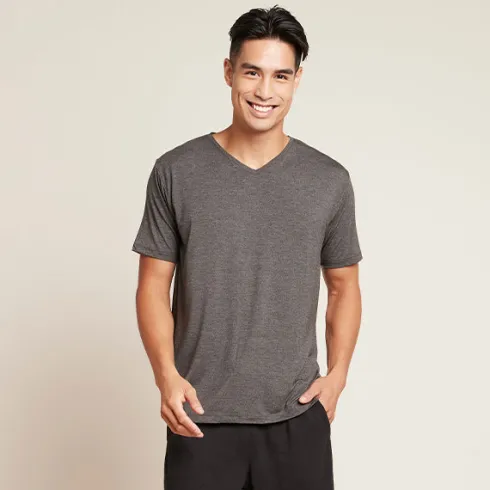 Men´s V-neck T-shirt Dark Marl | Str. L
