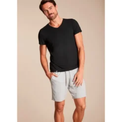 Men´s V-neck T-shirt Sort | Str. Xl