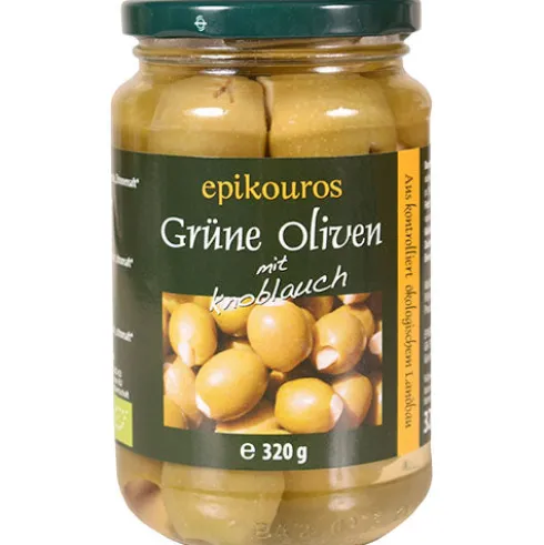 Oliven Grønne m. Hvidløg Økologisk
