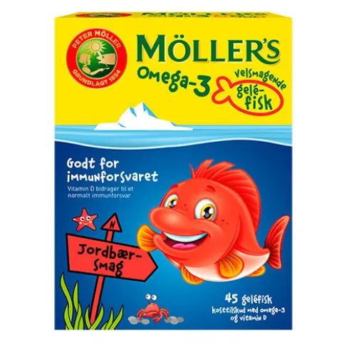Omega-3 Fisk Jordbær | 45 gummies