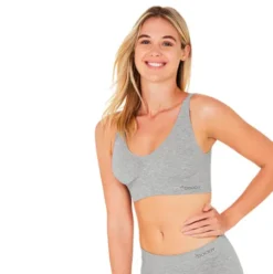 Padded Shaper Crop Bra Lysegrå | Str. M