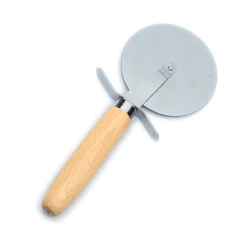 Pizzaskærer 20 Cm M. Skaft I Bøgetræ