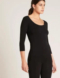 Scoop 3/4 Sleeve Top Sort | Str. L