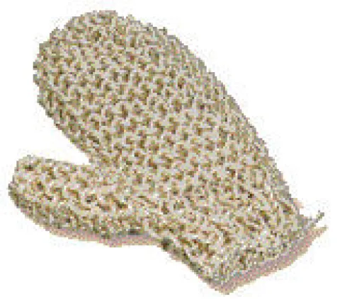 Sisal-massagehandske Finstrikket
