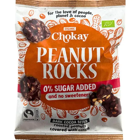 Snack Bite Dark Peanut Rocks 54% Økologisk