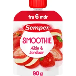 Sommer Smoothie Med Æble Og Jordbær Fra 6 Mdr.