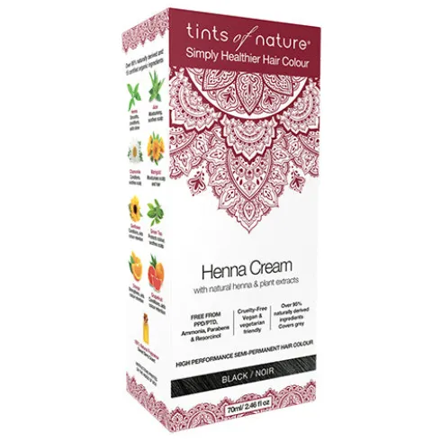 Tints of Nature Henna Hårfarve Creme | Sort