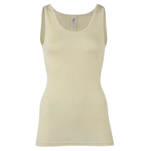 Top, Uld/silke, Natural | Str. 46/48
