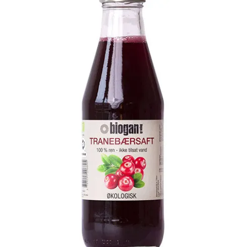 Tranebærsaft 100% Ren Saft Økologisk
