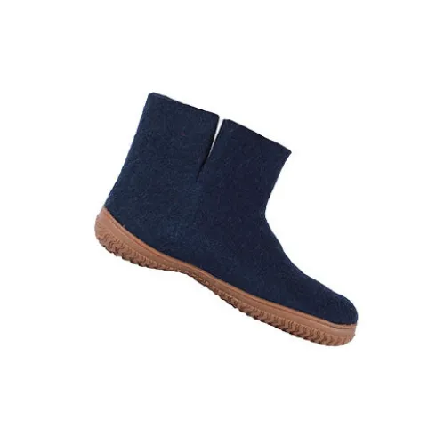 Uldstøvle m. Gummi Sål Blue | 37