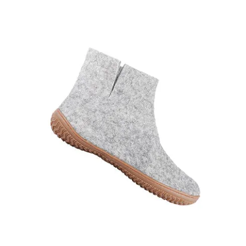 Uldstøvle m. Gummi Sål Light Grey | 44