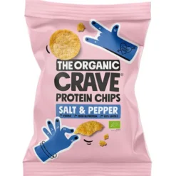 Veganske Protein Chips M. Salt & Pepper Økologisk
