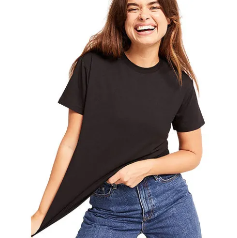 Women's Classic Crew Neck T-shirt Sort | Str. M