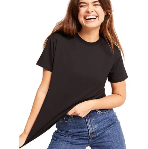 Women's Classic Crew Neck T-shirt Sort | Str. L